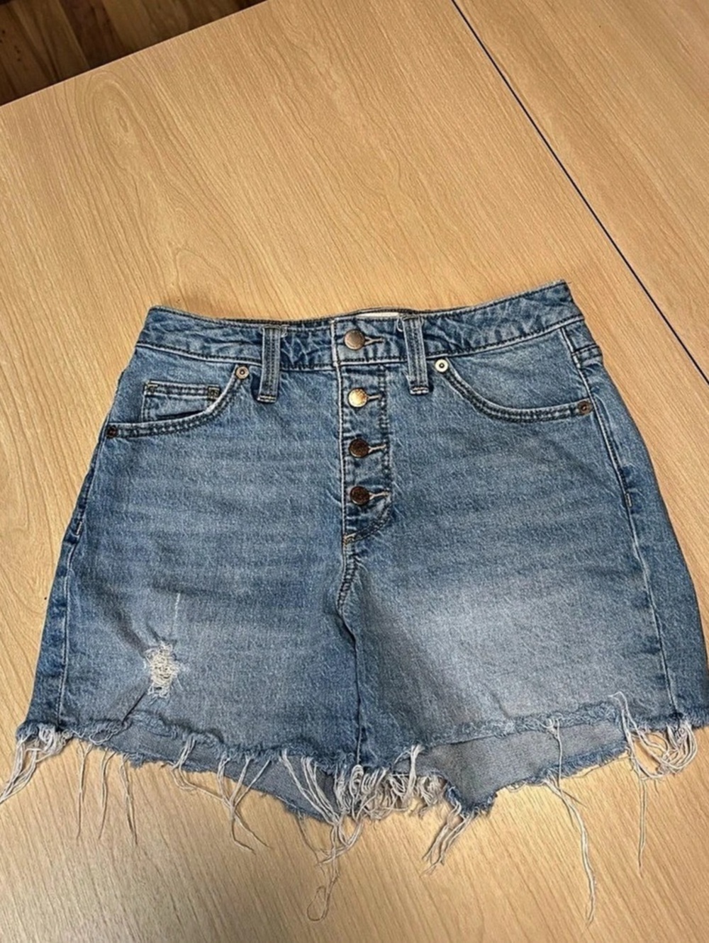 Universal Thread Vintage Midi Denim Shorts Blue Waist 0/25